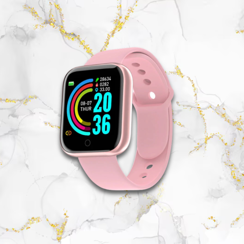 Montre sport femme connectée digitale mini | Rose Rose Tempor'Elle