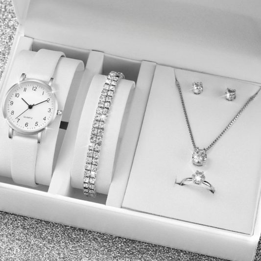 Coffret montre femme automatique bracelet fin | Argenté étincelant Argentée Tempor'Elle