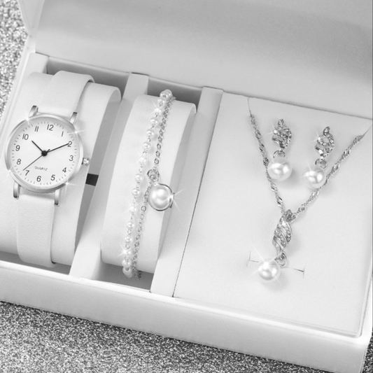 Coffret montre femme automatique bracelet fin | Argentée & bracelet de diamants Argentée Tempor'Elle