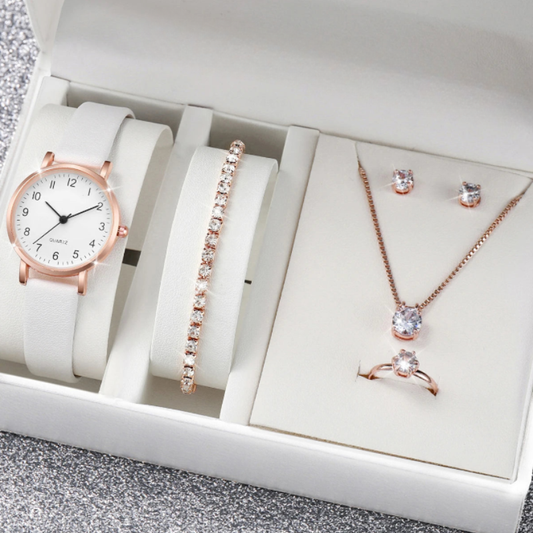 Coffret montre femme automatique bracelet fin | Or rose & bracelet diamanté Or rose Tempor'Elle