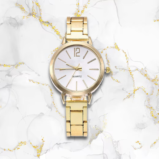 Montre automatique femme fine en acier élégante | Or Dorée Tempor'Elle