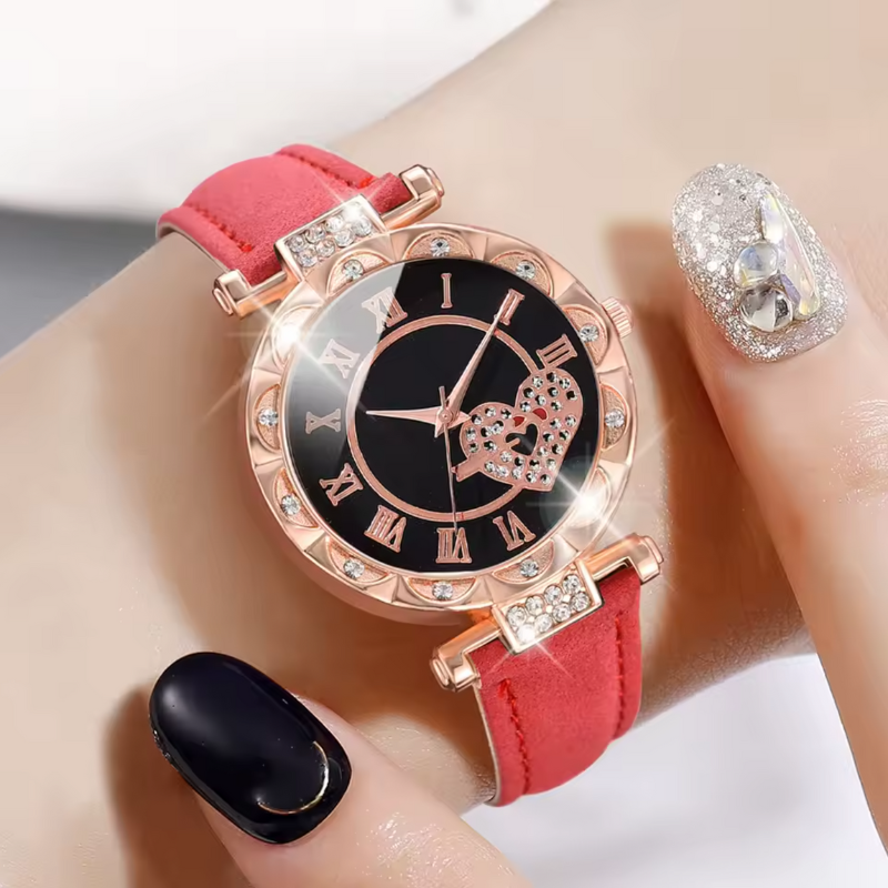 Montre automatique femme originale Roma Rouge Tempor'Elle