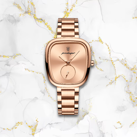 Montre automatique femme vintage épurée | Or rose Or rose Tempor'Elle