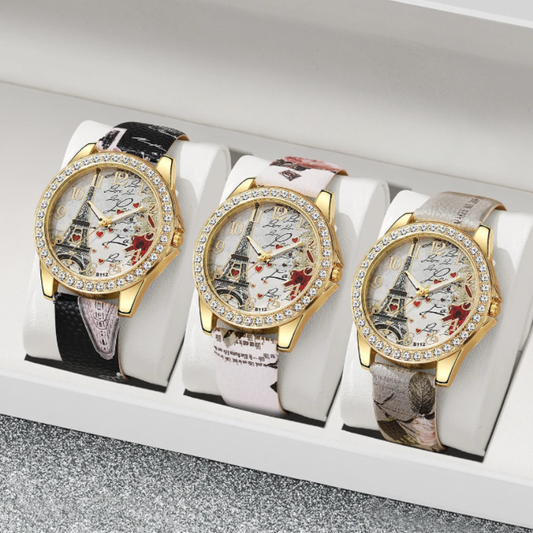 Montre femme bracelet cuir | 3 coloris Tempor'Elle
