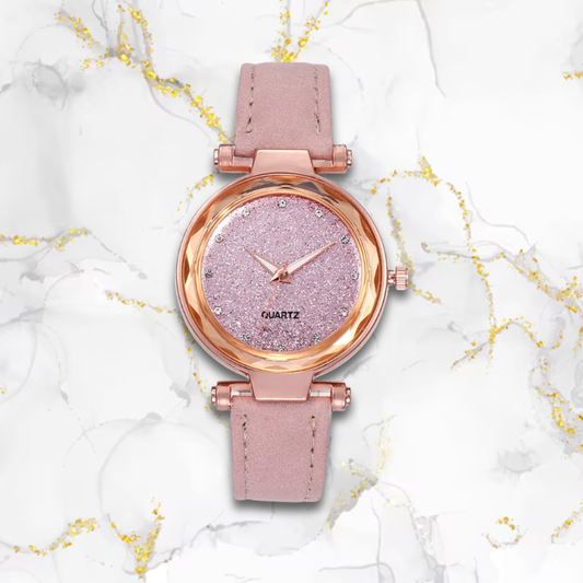 Montre femme originale fine automatique | Rose Rose Tempor'Elle