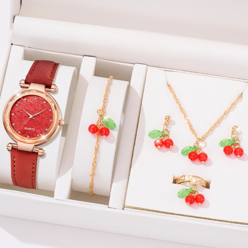 Montre femme originale fine automatique | Rouge Rouge Tempor'Elle