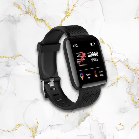 Montre sport femme connectée digitale | Noire Noire Tempor'Elle