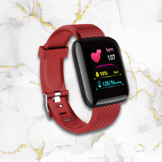 Montre sport femme connectée digitale | Rouge Rouge Tempor'Elle